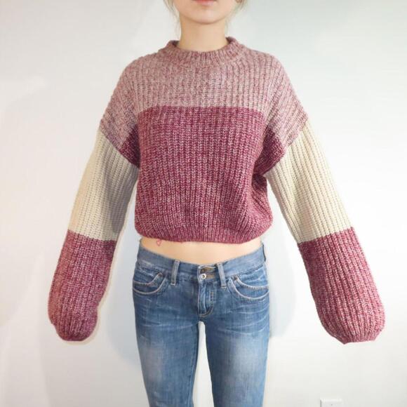 Wet Seal Women's Brown and Cream Sweatshirt - Picture 5 of 5